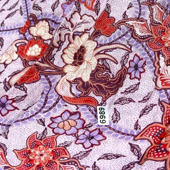 Knox Rose Tiered Midi Dress Women 2XL Purple Haze Floral Print Flutter Sleeve Ne - Picture 10 of 10